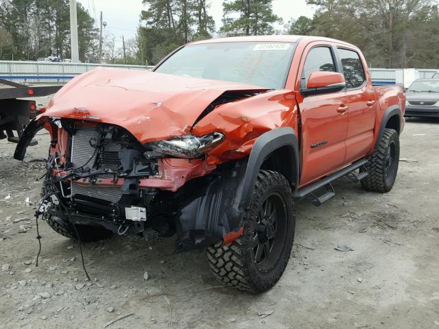 5TFCZ5AN5HX106490 - 2017 TOYOTA TACOMA DOU ORANGE photo 2