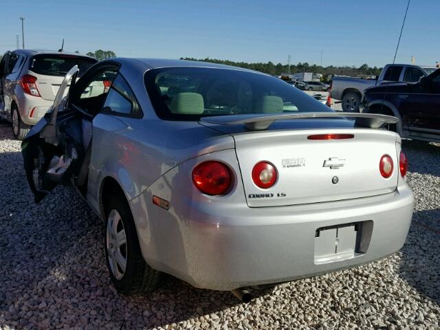 1G1AK15F377277592 - 2007 CHEVROLET COBALT LS SILVER photo 3