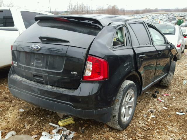 2FMDK3JC6DBB95463 - 2013 FORD EDGE SEL BLACK photo 4