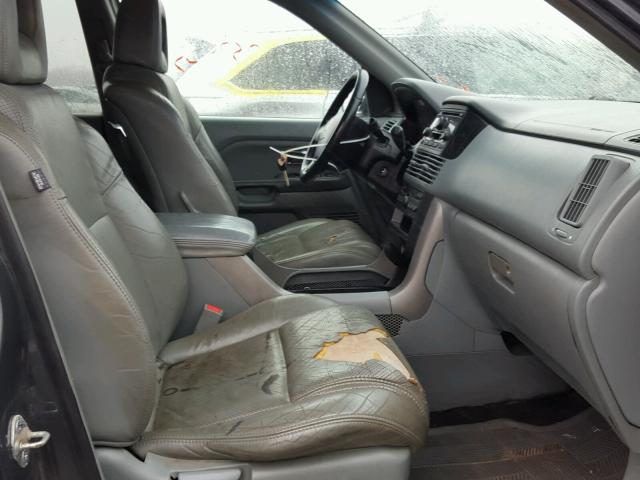 2HKYF18513H590062 - 2003 HONDA PILOT EXL GRAY photo 5