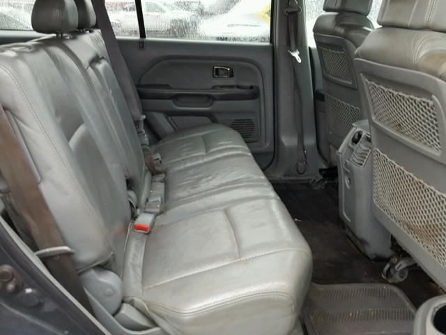 2HKYF18513H590062 - 2003 HONDA PILOT EXL GRAY photo 6