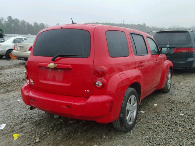 3GNDA13DX8S580954 - 2008 CHEVROLET HHR LS RED photo 4