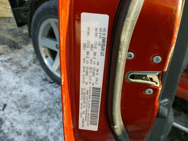 1D3HV18T59S779977 - 2009 DODGE RAM 1500 ORANGE photo 10