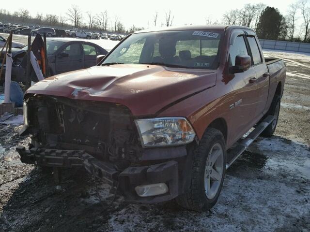 1D3HV18T59S779977 - 2009 DODGE RAM 1500 ORANGE photo 2