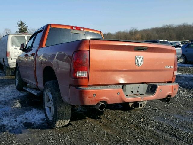 1D3HV18T59S779977 - 2009 DODGE RAM 1500 ORANGE photo 3