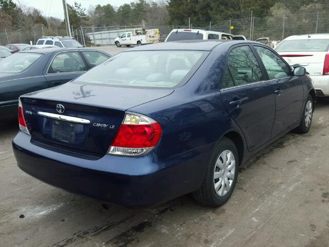 4T1BE32K56U153593 - 2006 TOYOTA CAMRY LE BLUE photo 4