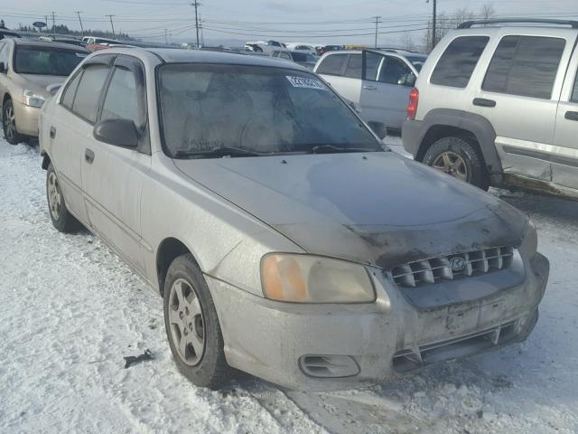 KMHCG45G2YU046872 - 2000 HYUNDAI ACCENT GL SILVER photo 1