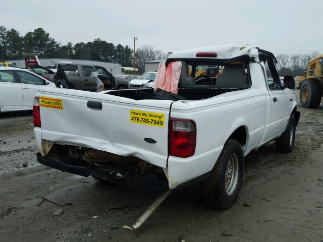 1FTYR10DX4PA27673 - 2004 FORD RANGER WHITE photo 4