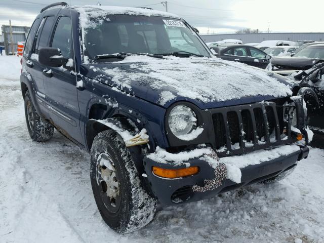 1J4GL48K84W303379 - 2004 JEEP LIBERTY SP BLUE photo 1