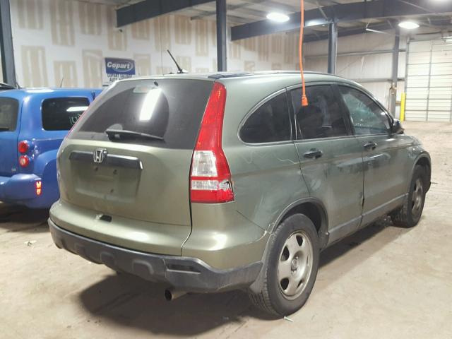 JHLRE38307C075222 - 2007 HONDA CR-V LX GREEN photo 4