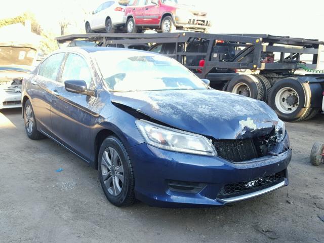 1HGCR2F38EA196014 - 2014 HONDA ACCORD LX BLUE photo 1