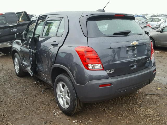 3GNCJNSB9GL217413 - 2016 CHEVROLET TRAX LS GRAY photo 3