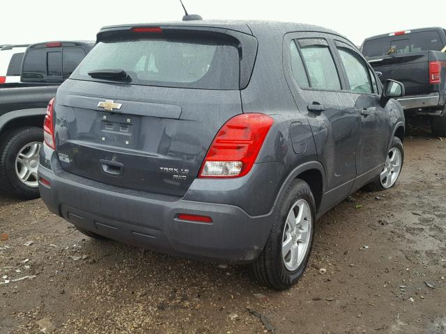 3GNCJNSB9GL217413 - 2016 CHEVROLET TRAX LS GRAY photo 4