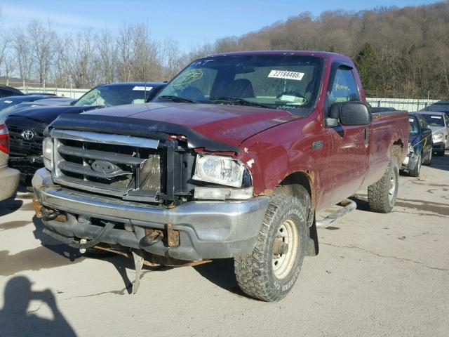 3FTNF21L53MB44847 - 2003 FORD F250 SUPER MAROON photo 2