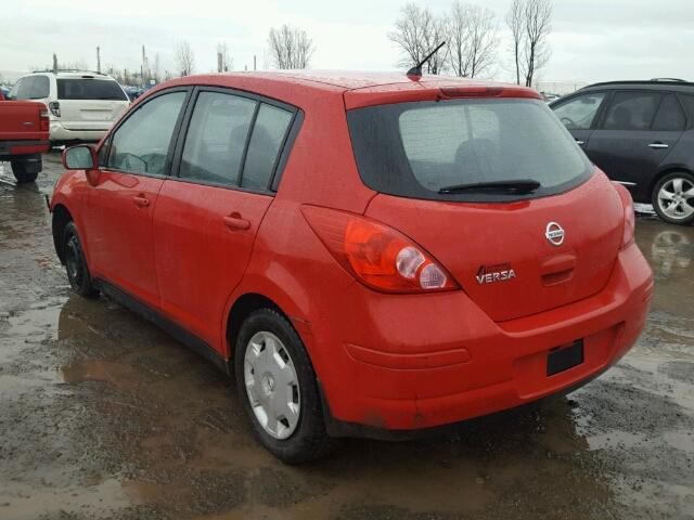 3N1BC13E99L473234 - 2009 NISSAN VERSA S RED photo 3