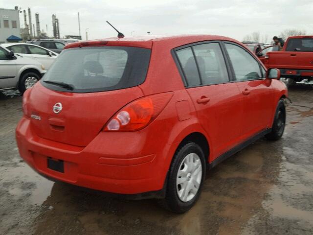 3N1BC13E99L473234 - 2009 NISSAN VERSA S RED photo 4