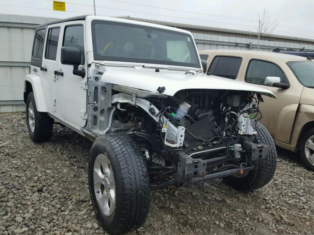 1C4BJWEG4DL657130 - 2013 JEEP WRANGLER U WHITE photo 1