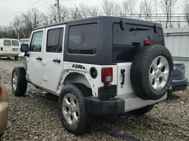 1C4BJWEG4DL657130 - 2013 JEEP WRANGLER U WHITE photo 3