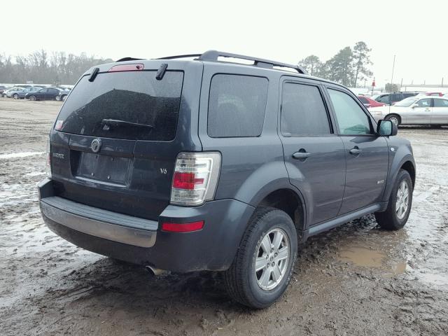 4M2CU81138KJ18237 - 2008 MERCURY MARINER GRAY photo 4