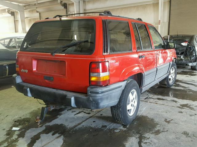 1J4GZ58S7RC357415 - 1994 JEEP GRAND CHER RED photo 4