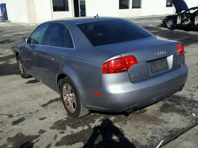 WAUAF78E47A144261 - 2007 AUDI A4 2 GRAY photo 3