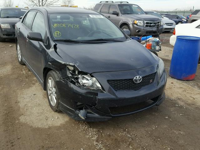 1NXBU40E79Z087428 - 2009 TOYOTA COROLLA BA BLACK photo 1