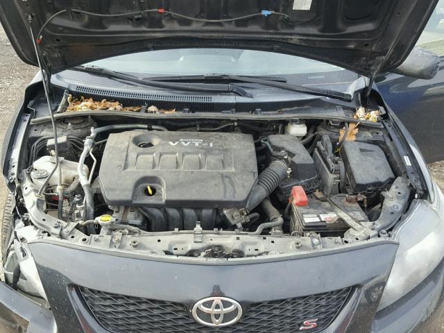 1NXBU40E79Z087428 - 2009 TOYOTA COROLLA BA BLACK photo 7