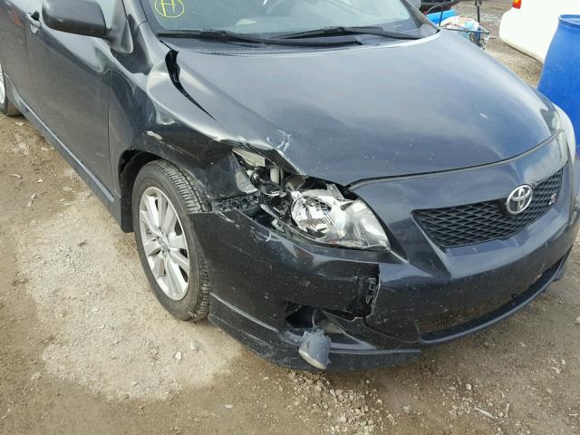 1NXBU40E79Z087428 - 2009 TOYOTA COROLLA BA BLACK photo 9