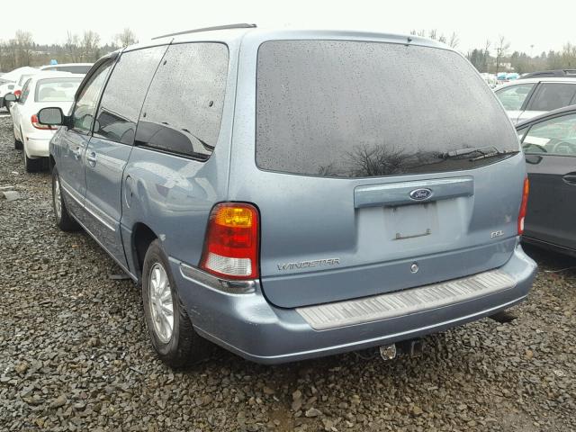 2FMDA5341YBC97389 - 2000 FORD WINDSTAR S BLUE photo 3