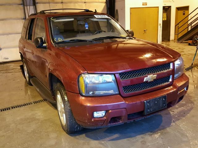 1GNDT13S682242181 - 2008 CHEVROLET TRAILBLAZE MAROON photo 1