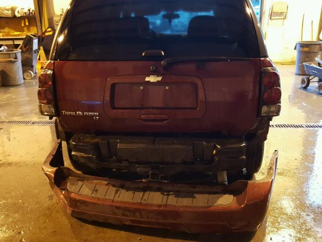 1GNDT13S682242181 - 2008 CHEVROLET TRAILBLAZE MAROON photo 9