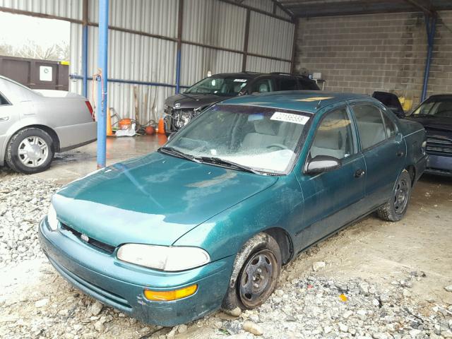 1Y1SK526XTZ004585 - 1996 GEO PRIZM BASE GREEN photo 2