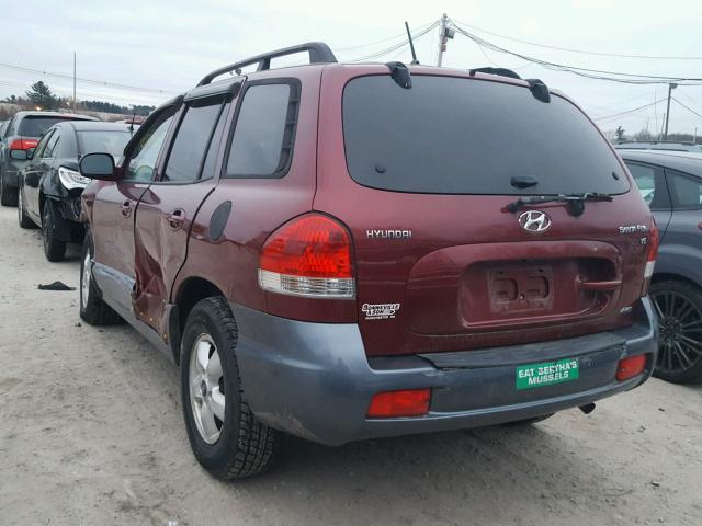 KM8SC73D05U875176 - 2005 HYUNDAI SANTA FE G RED photo 3