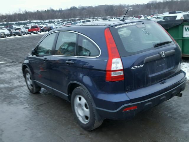 5J6RE38318L005687 - 2008 HONDA CR-V LX BLUE photo 3