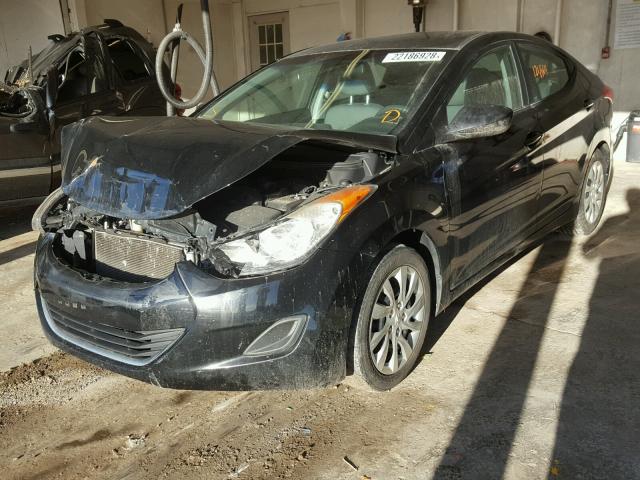 5NPDH4AE7BH013054 - 2011 HYUNDAI ELANTRA GL BLACK photo 2