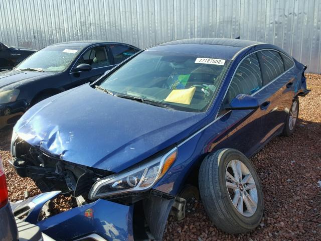 5NPE24AF9GH334440 - 2016 HYUNDAI SONATA SE BLUE photo 2