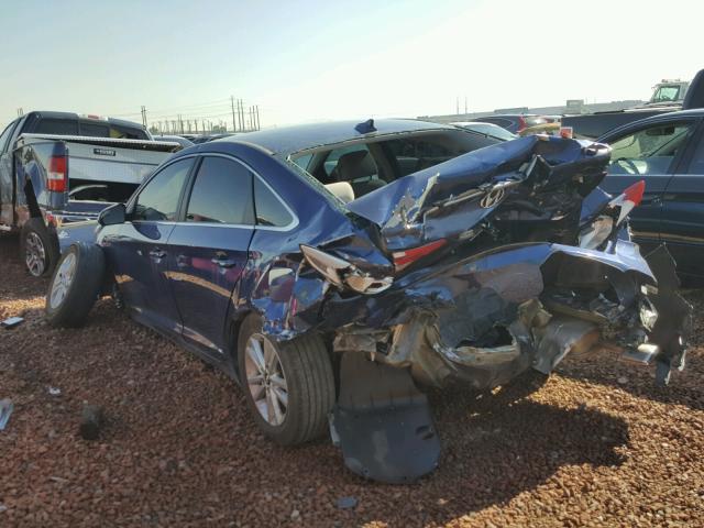 5NPE24AF9GH334440 - 2016 HYUNDAI SONATA SE BLUE photo 3