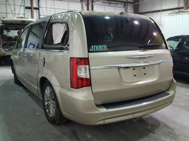 2C4RC1CG7DR542236 - 2013 CHRYSLER TOWN & COU TAN photo 3