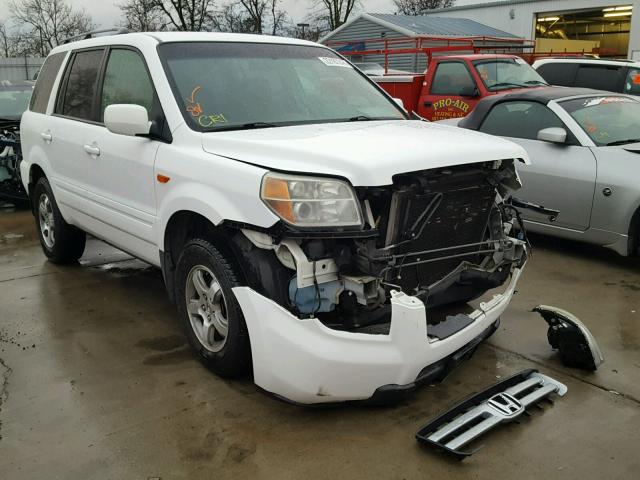 2HKYF18476H521436 - 2006 HONDA PILOT EX WHITE photo 1