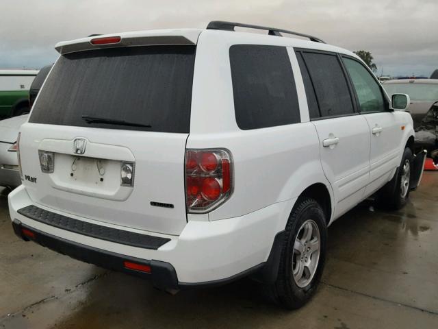 2HKYF18476H521436 - 2006 HONDA PILOT EX WHITE photo 4