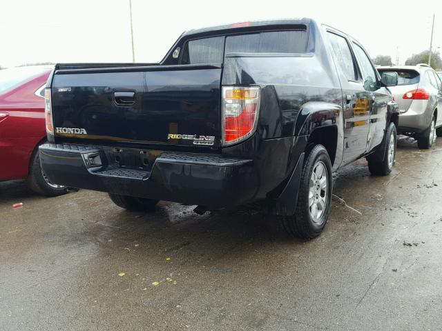 2HJYK16536H547902 - 2006 HONDA RIDGELINE BLACK photo 4