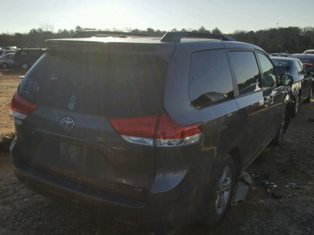 5TDKK3DC2DS292486 - 2013 TOYOTA SIENNA LE GRAY photo 4