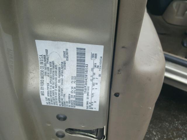 1FAFP38342W180143 - 2002 FORD FOCUS ZTS GRAY photo 10