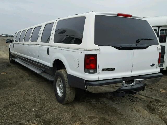 1FMNU41S73EA27698 - 2003 FORD EXCURSION WHITE photo 3