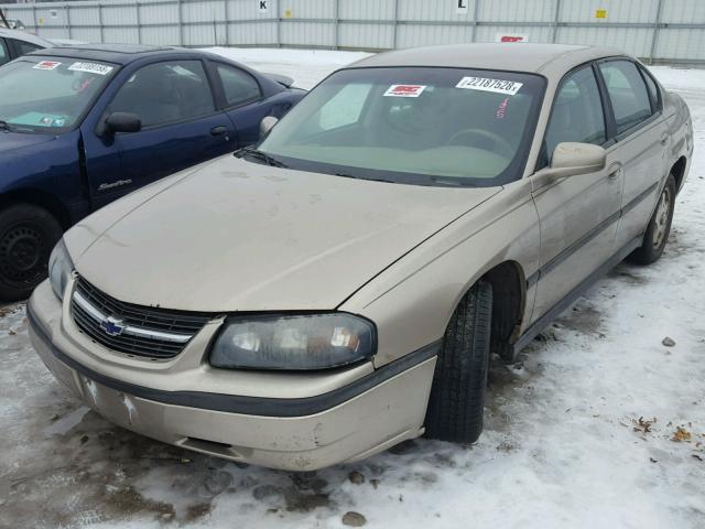 2G1WF52E629322710 - 2002 CHEVROLET IMPALA TAN photo 2