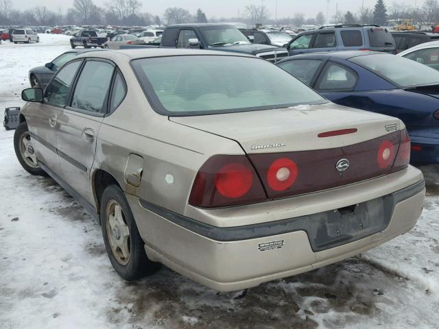 2G1WF52E629322710 - 2002 CHEVROLET IMPALA TAN photo 3