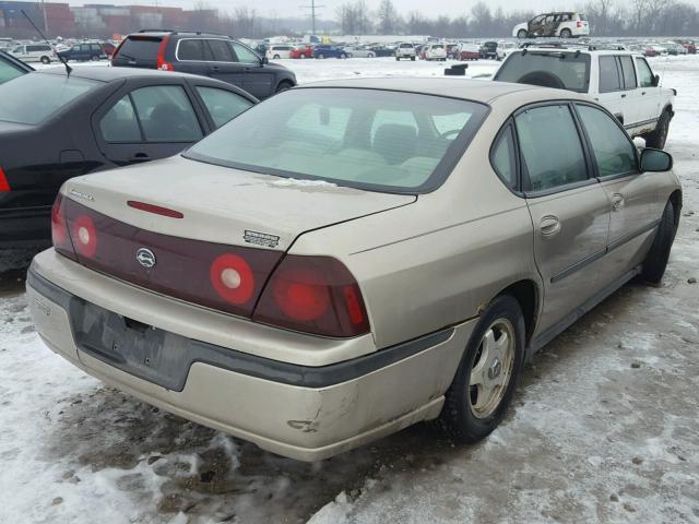 2G1WF52E629322710 - 2002 CHEVROLET IMPALA TAN photo 4