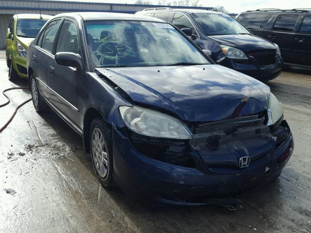 2HGES16594H500203 - 2004 HONDA CIVIC LX BLUE photo 1