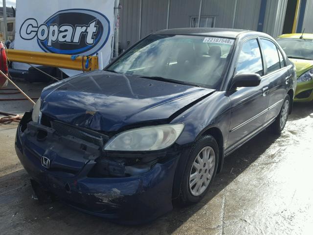 2HGES16594H500203 - 2004 HONDA CIVIC LX BLUE photo 2