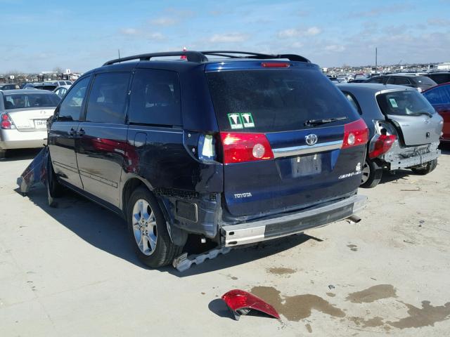 5TDZA22C96S561536 - 2006 TOYOTA SIENNA XLE BLUE photo 3